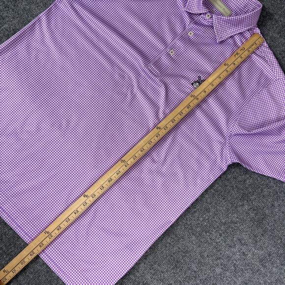 Donald Ross Polo Shirt Size Medium Purple w/Club LOGO Windmill - Picture 6 of 9